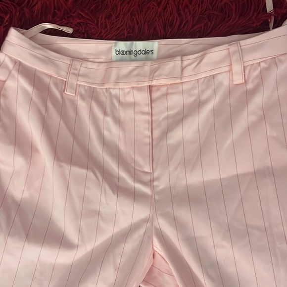 Bloomingdale's Light Pink Pinstripe Trousers (Size 4p) - Picture 7 of 7